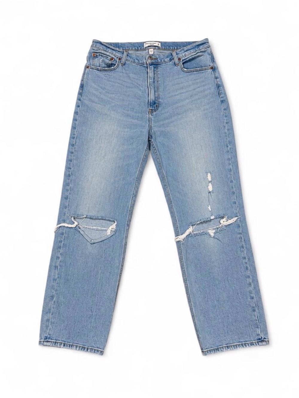 Abercrombie & Fitch Curve Love Ultra High Rise Distressed Jeans Size 33/16